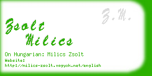 zsolt milics business card